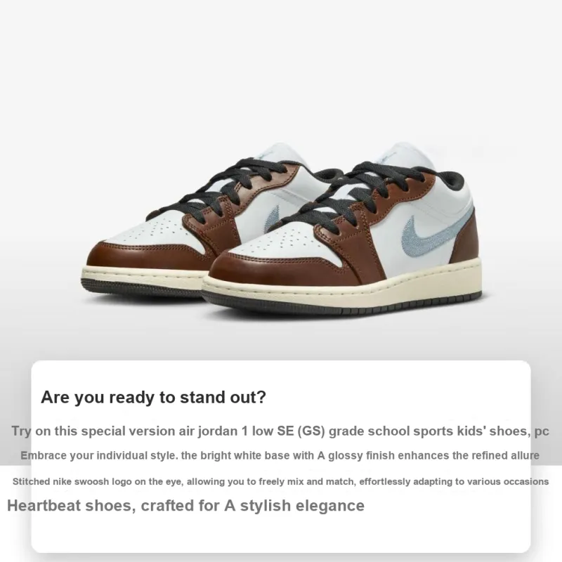 Jordan 1 Low SE Mocha Blue Grey GS-1