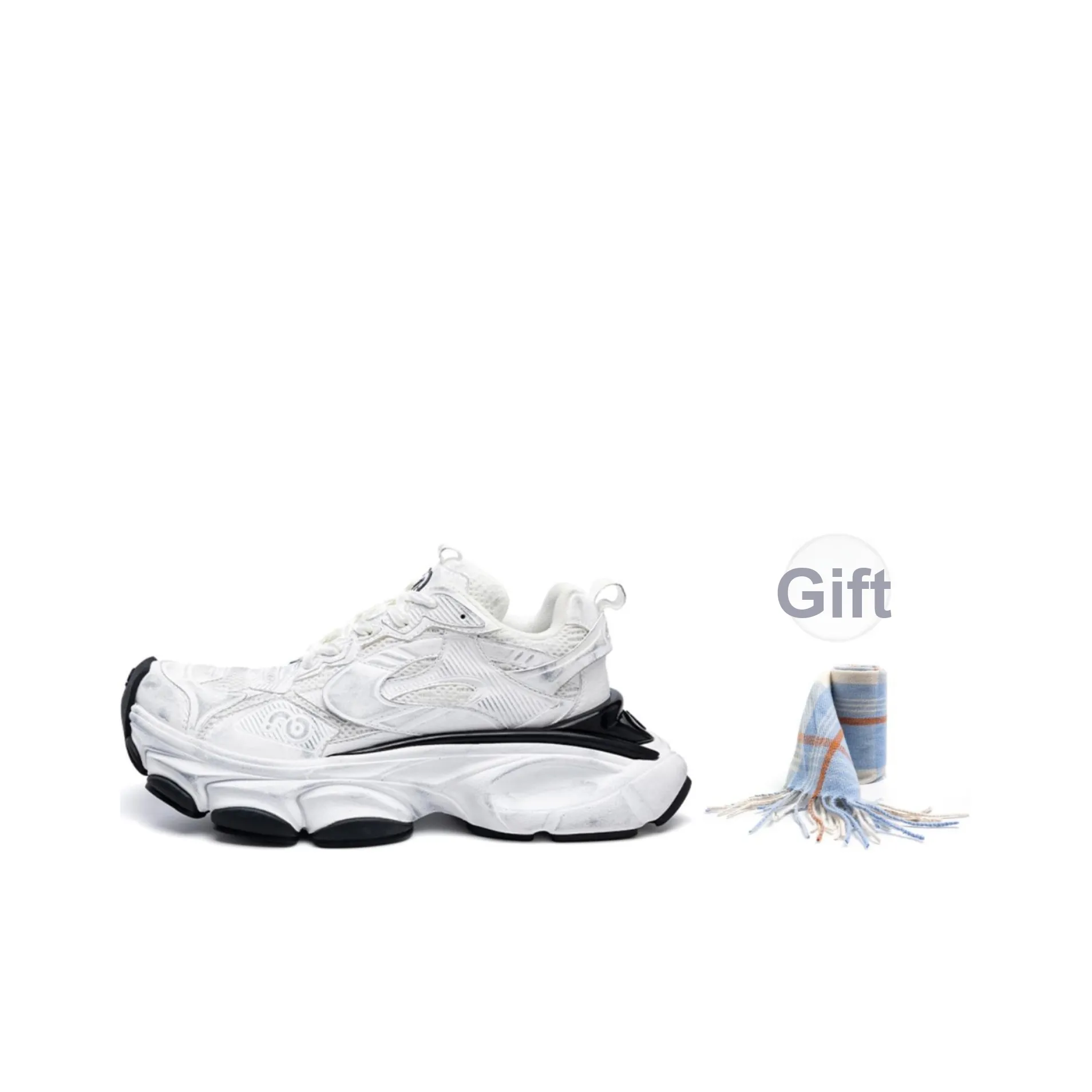 Размер CN Skate Anti Slip And Wear Resistant увеличивающий высоту низкий топ кроссовки с толстой подошвой женские грязно-белый