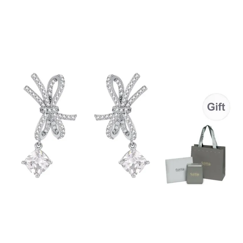 YPYN 925 Sterling Silver Stud Earrings Women's Silver-0