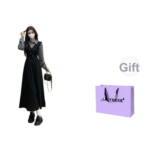 LADYXIEXIE Длинное платье с длинными рукавами женское