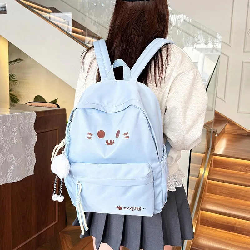 LUVISTRUE Nylon Backpack Women's White/Black/Yellow/Khaki/Sky Blue-28