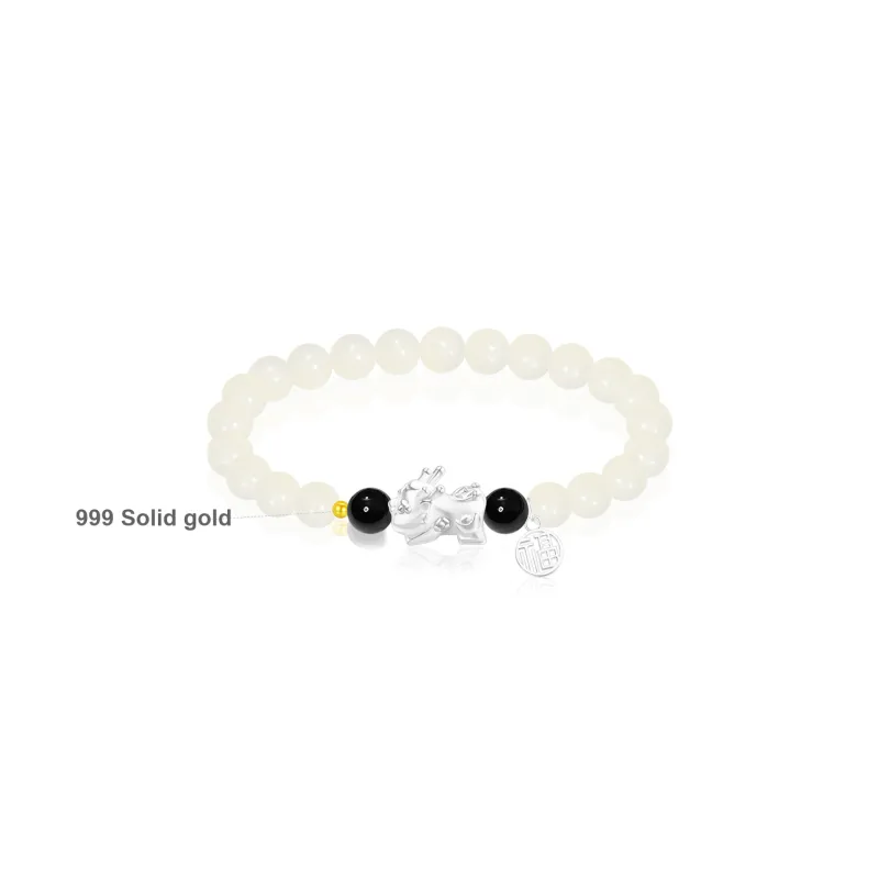 Cuz Strange Intention White Jade Bodhi Bracelets Unisex-2