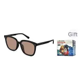 Vertical Logo-002 Black Frame with Tea Brown Lens