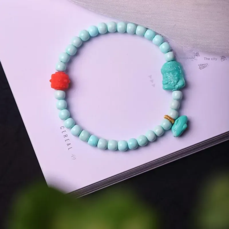 Xiangyan Turquoise Fine Jade Bracelets Unisex-1