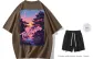 Taupe T-Shirt+Free Black Shorts