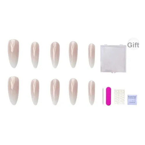 ORANOT Таро Премиум Осветляющий Pure Desire Съемный False Nail Миндаль Длинный Телесный Градиентный Coquette 24mm