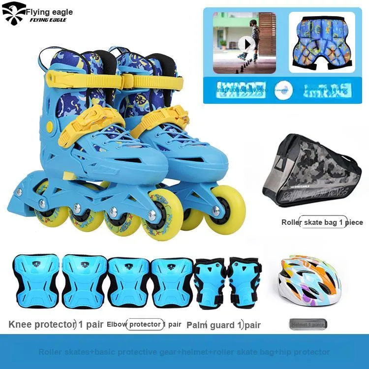 FLYING EAGLE Inline Skates Kids' Blue Yellow-1