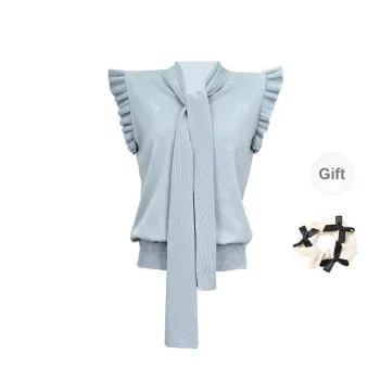 TURN UP Knitwear Women's Blue+Bowknot Hair Tie Comes With