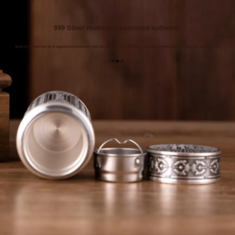 Yu Yin 999 Fine Silver Tea Cups Men's-1