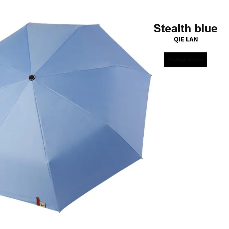 RABBITUU High Value Portable Manual Umbrella Sun Umbrella Foldable Solid Color Dual Use For Sunny And Rainy Days-8