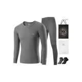 Crew Neck Clothing Sets (Dark Gray) 100% cotton Antibacterial/Includes 2-Pack Cotton Socks+Shopping Bag
