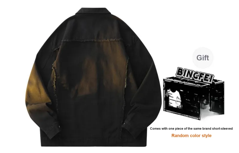Ice flying Denim Jackets Unisex-11