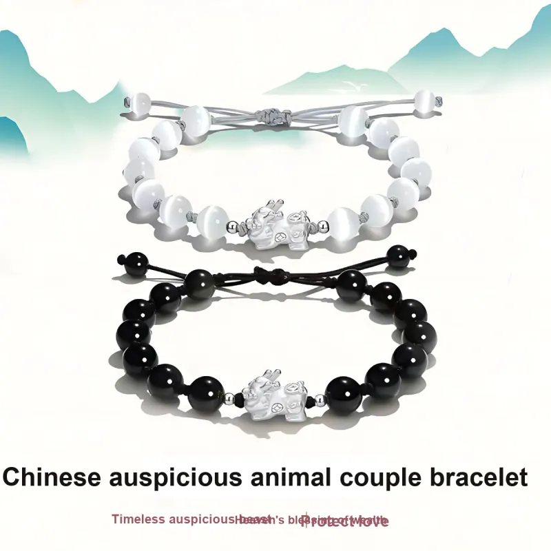 HELA DE HAI Glass Cat Eye Bracelets Unisex-7