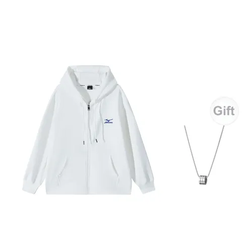 Mizuno Sweatshirt Unisex White+Necklaces