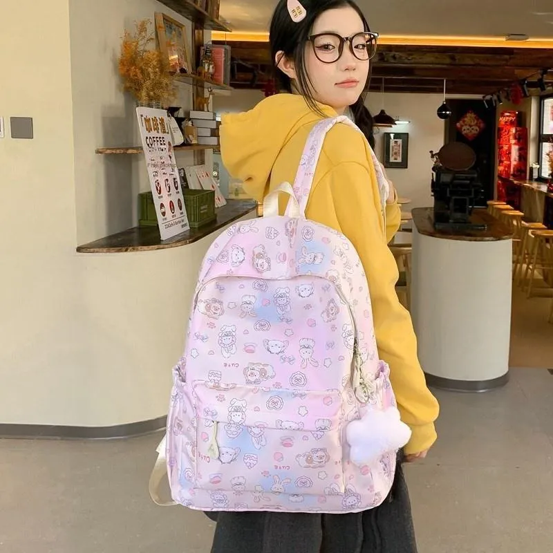 Yalu Nylon Backpack Regular Unisex Multicolor-1