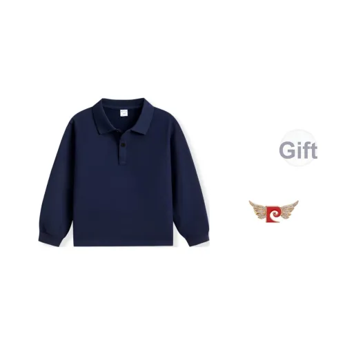 PIERRE CARDIN Мальчики Длинный рукав Весенний Осенний Средняя школа Повседневный Отложной воротник Рубашка Детский Топ