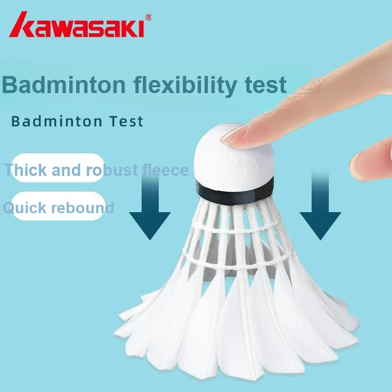 Kawasaki Breakthrough 3 Goose Feather Shuttlecock 12 Pack Goose Feather All Round Goose Feather Indoor Shuttlecocks-1
