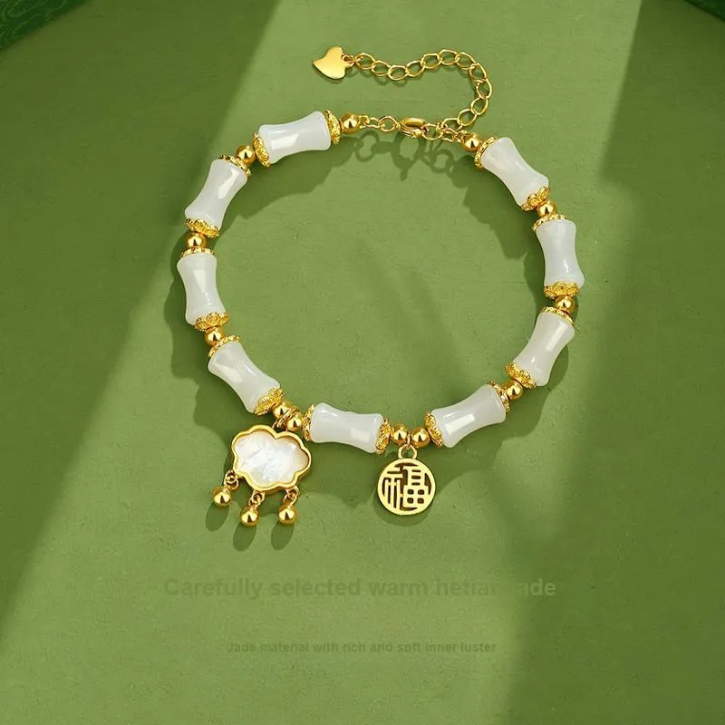 DIHUAJI Hetian Jade Bracelets White Jade Women's-3