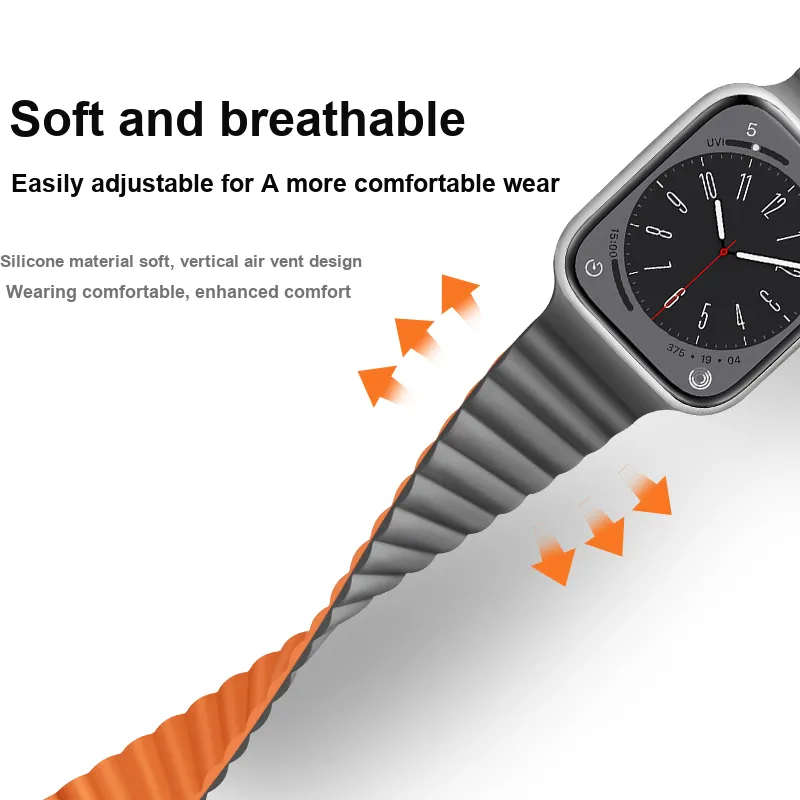 ZHISHENG Apple Compatibility Watch Band 38/40/41/42/44/45 Watch Dial All Silicone Material-9