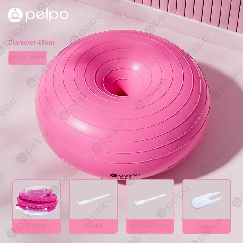 Pelplo Yoga Balls High Quality Eco Friendly PVC Material Home, Indoor, Office Unisex Diameter 45cm Pink Purple-1