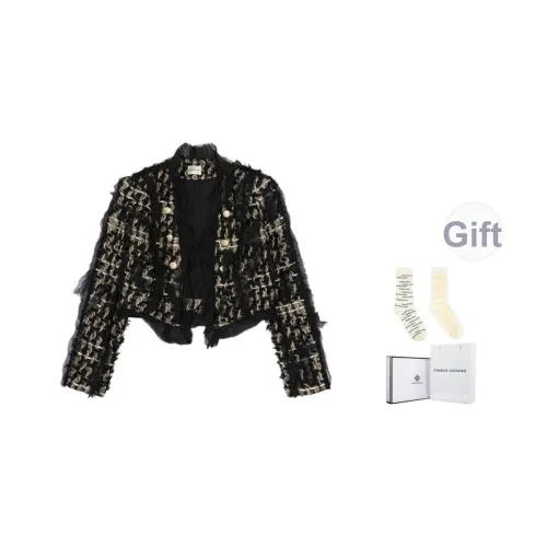 Charlie Luciano Пальто Женское Черное Золотое