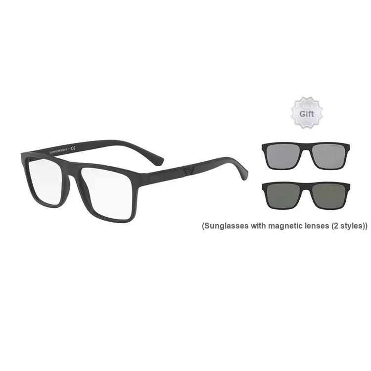 EMPORIO ARMANI Sunglasses Men Matte Black/Black Legs-0
