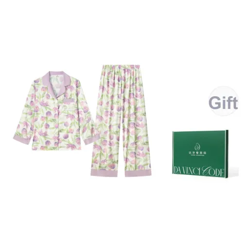 DAFENQIMIMA Весна Осень Лето Мягкий Ice Silk Удобный Loungewear Женский Gift Box Set