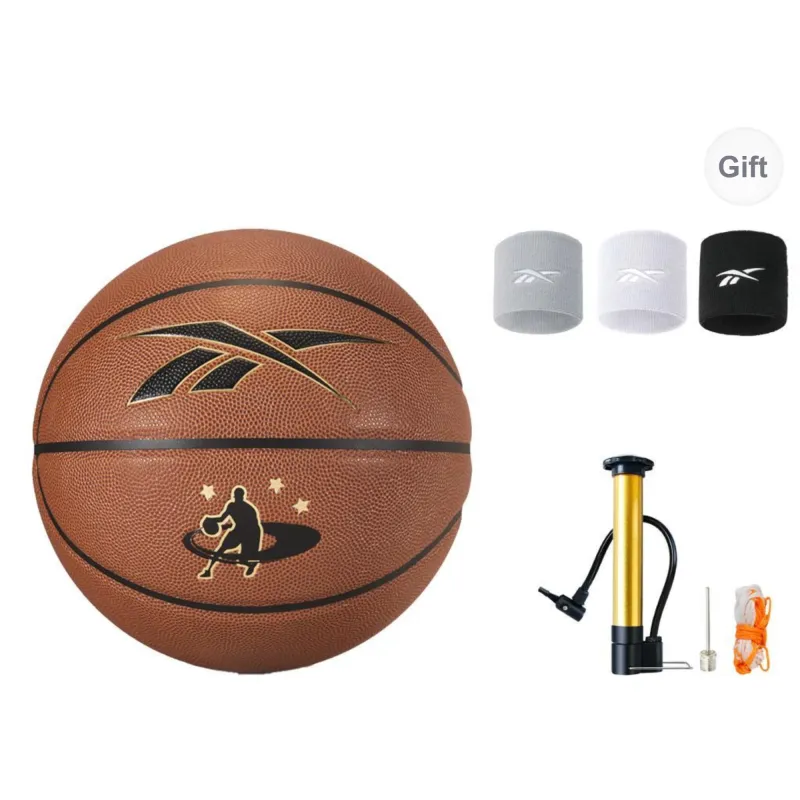 Reebok PU Basketball Brown Size 7 Training Match Unisex-5