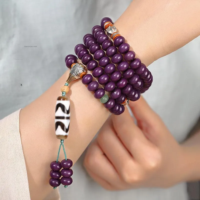 HANCANG Cacumen Platycladi Seeds Bead Chain Unisex-2
