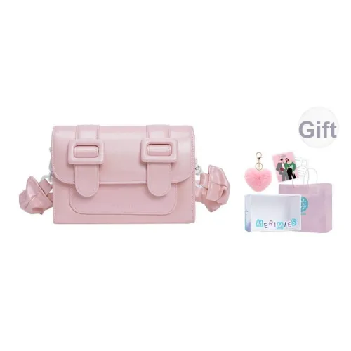 MERIMIES Искусственная кожа Маленькая квадратная сумка Сумка через плечо Маленькая Женская Розовая