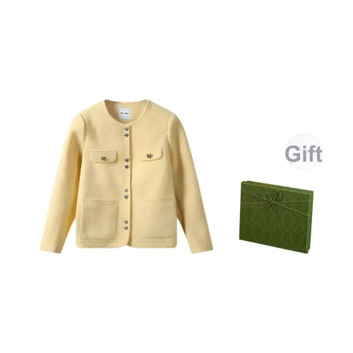 DITB Желтый Женские Бархатные Куртки