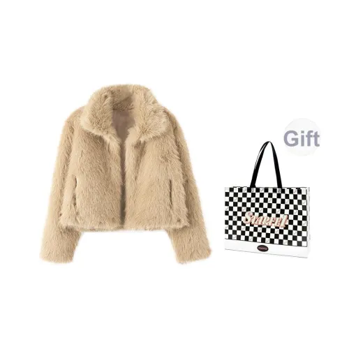 STARFEI Вельвет Feel Пальто Женское Хаки