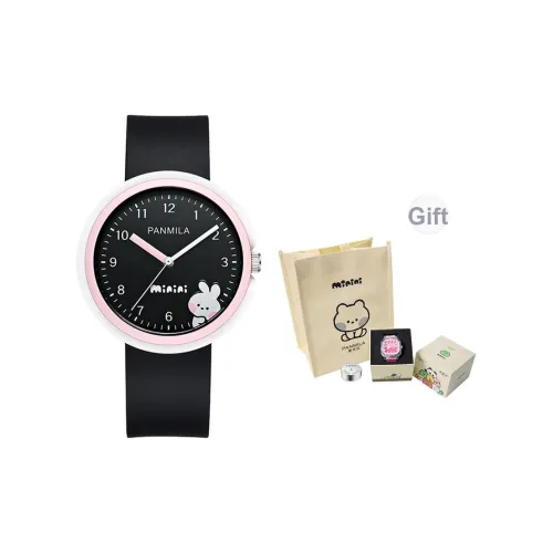 Fanmilla Let ME Take A LOOK. Кварцевый механизм силиконовый ремешок женские часы черный циферблат