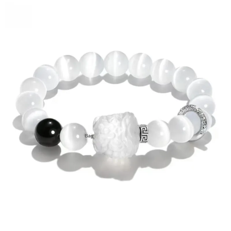 Yagu Natural Obsidian Bracelets Unisex-2