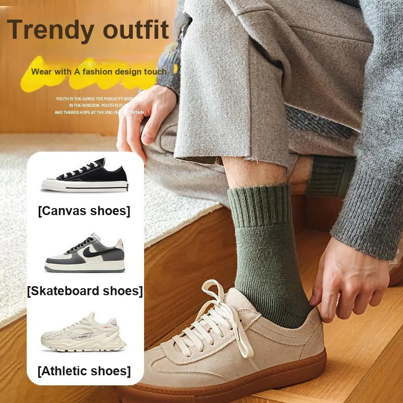 MIIOW Mid Calf Socks Men's 5 Pack-8