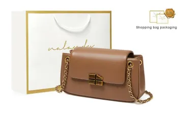 Narandu Cow Leather Chain Bag Shoulder Bag Crossbody Bag Small Size Women's Brown