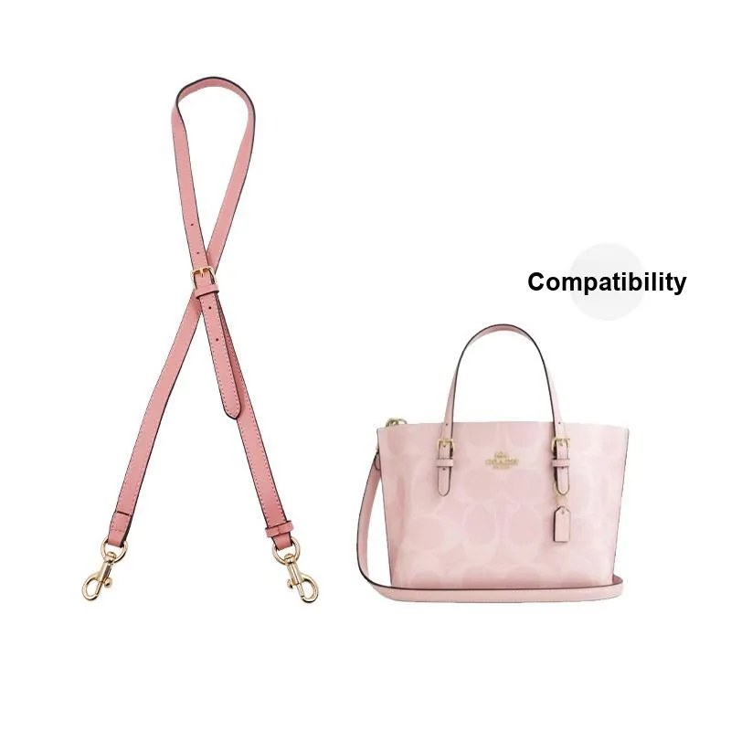 Cow Leather Bag Strap Women's Pink-0
