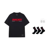 두카티 티셔츠와 무료 블랙 양말 3팩 세트