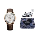 Silver Dial Brown Leather Strap