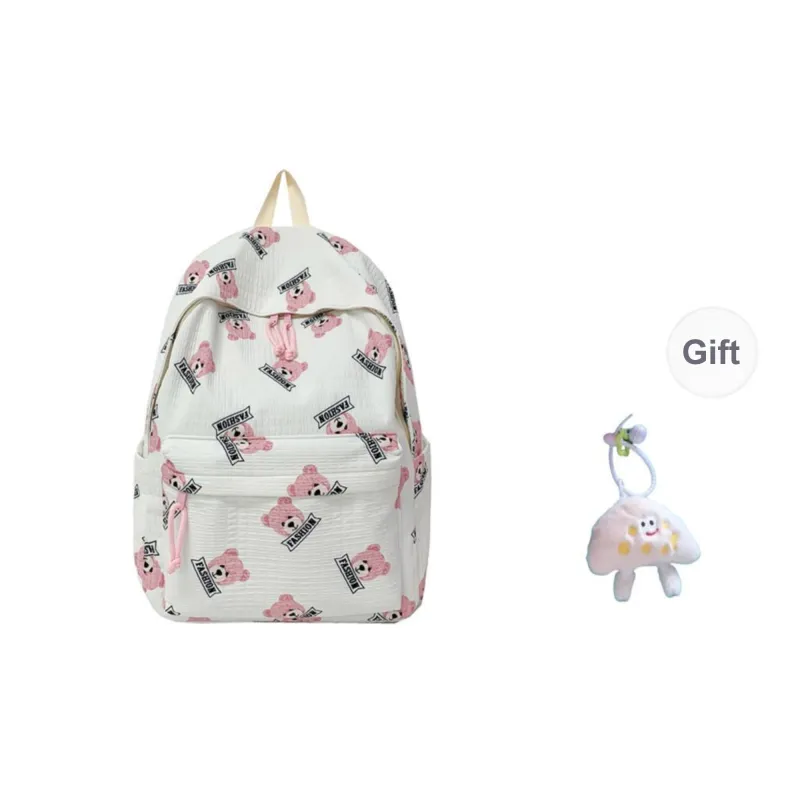 URBAN FOREST Composite Cloth Backpack Unisex Pink/Green/Black/Khaki-0