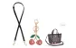 [Crossbody]Black+Pink Crystal Cherry Pendant