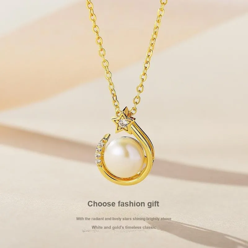 Andaozi Pearl Necklaces Women's-3