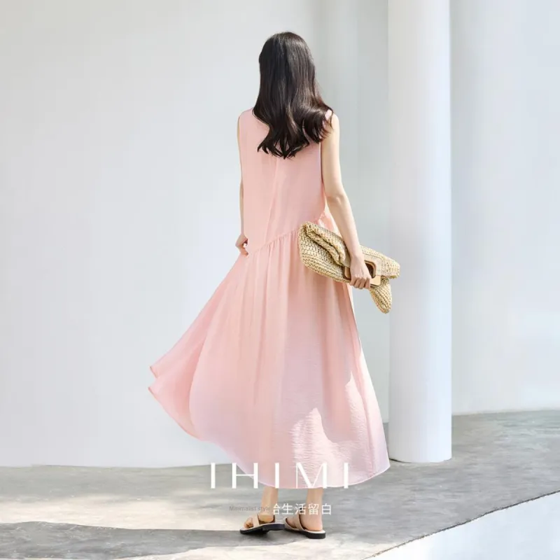IHIMI Sleeveless Dresses Women's Mist Pink-2