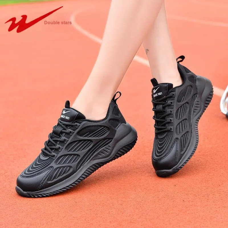Binary Cushioning Rebound Lightweight Breathable Slip Resistant Low Top Casual Shoes Unisex All Black-10