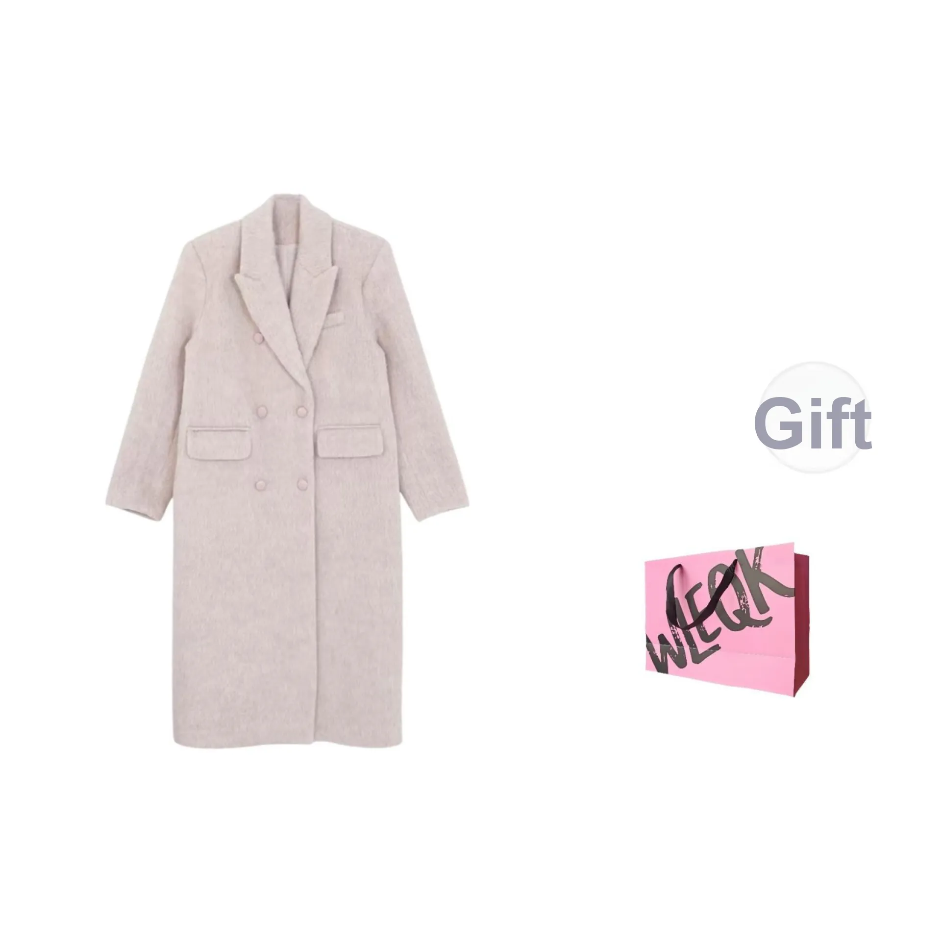 CTRTRC Розовое Женское Пальто