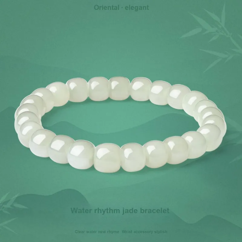 LAOMIAO Hetian Jade Pale Greenish White Jade Women's-8