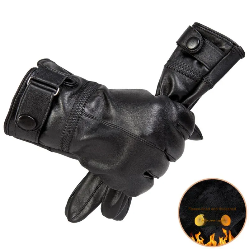 Shanghai Story Sheepskin Knit Gloves Men's Black Gift Box Set-48