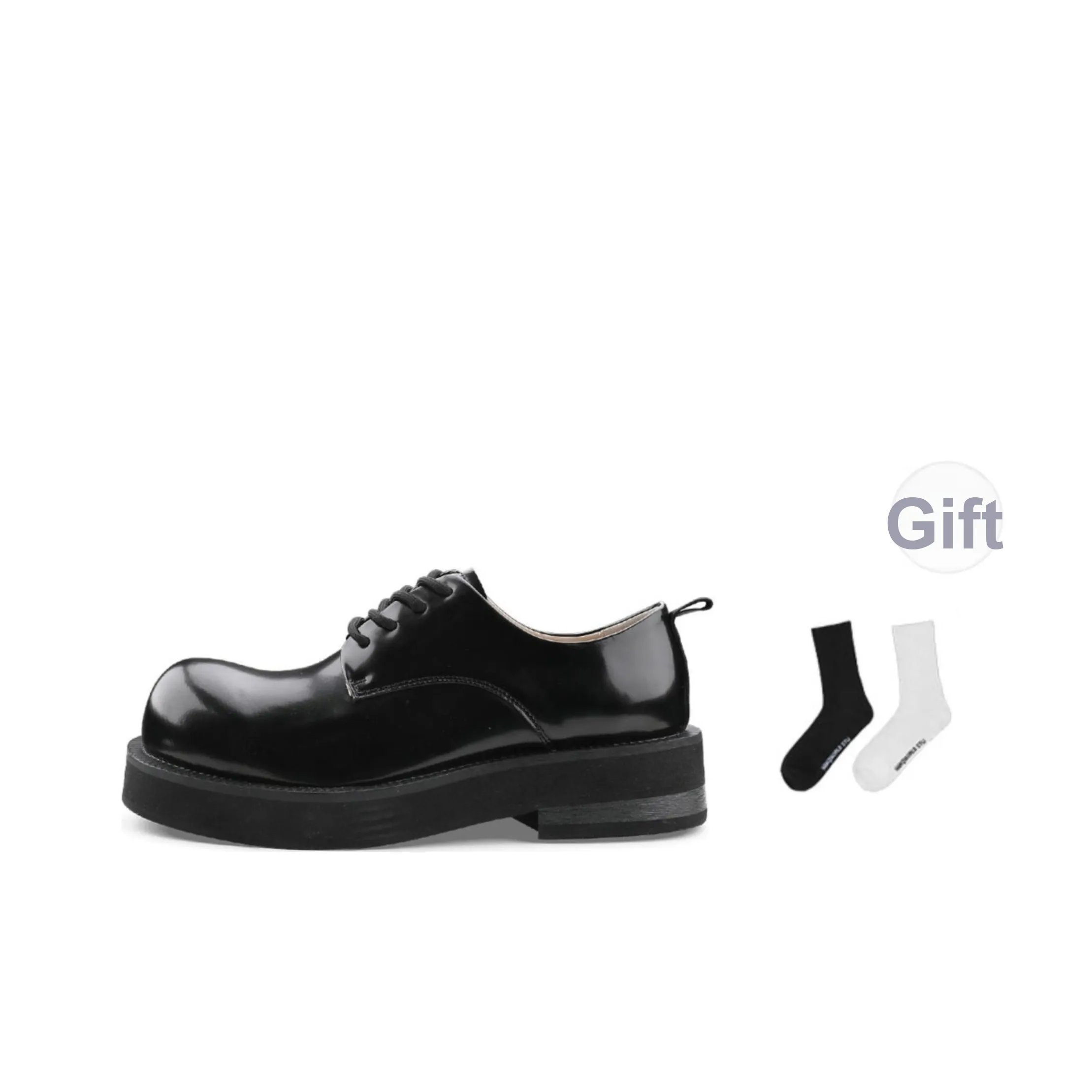 HANQIAORIJI Black Blood Series Повседневные кожаные туфли Унисекс Черный