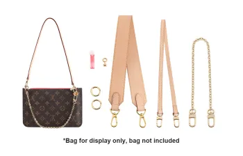 Ingenuity Handmade Cow Leather Shoulder Bag Shoulder Strap Accessories Decoration Chain Bag Strap Women's Beige