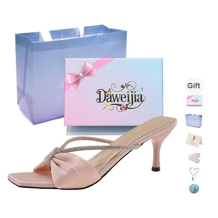 Dawei's House Rubber Sole Slip Resistant Slide Slippers Women's Gift Box Set-14
